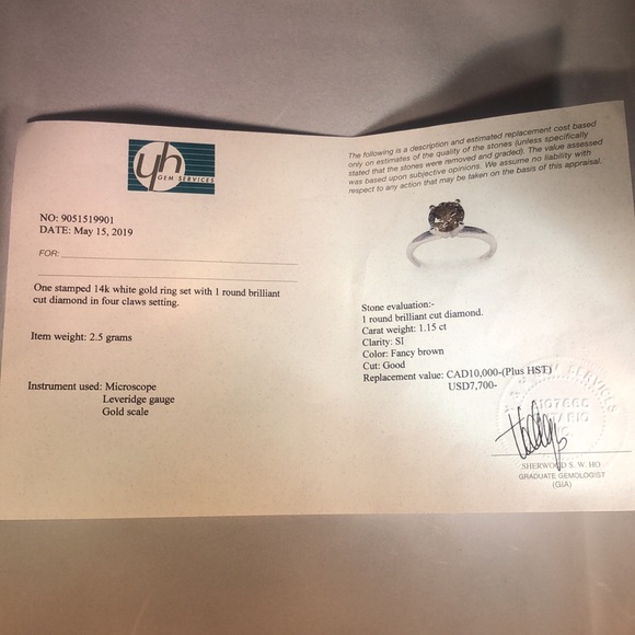 ::SOLD:: Round brilliant cut diamond ring 14k - Picture 6 of 6